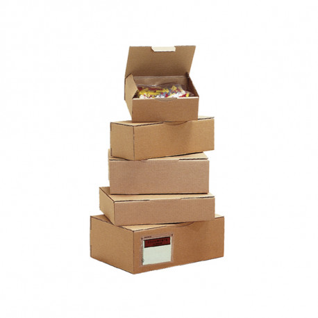 Lot De 10 Boîtes Postales Carton Ondulé Petite Cannelure – 250 X 200 X 100 Mm, Faciles à Monter