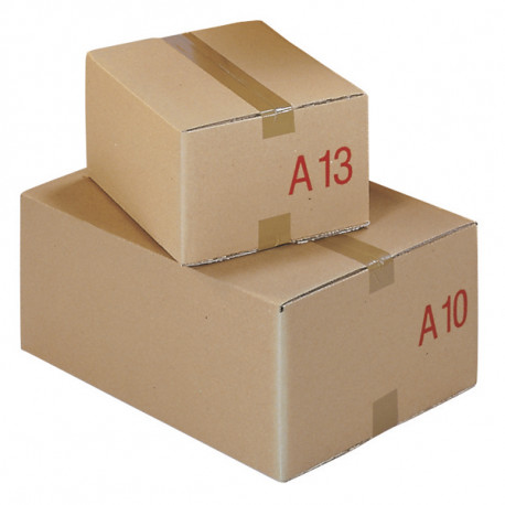 Caisse carton brune double cannelure de déménagement à poignées