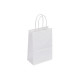 Sac kraft blanc poignées torsadées 14 x 8 x 21 cm Sac kraft blanc poignées torsadées 14 x 8 x 21 cm