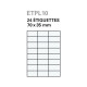 Etiquettes blanche laser 70mm x 35mm