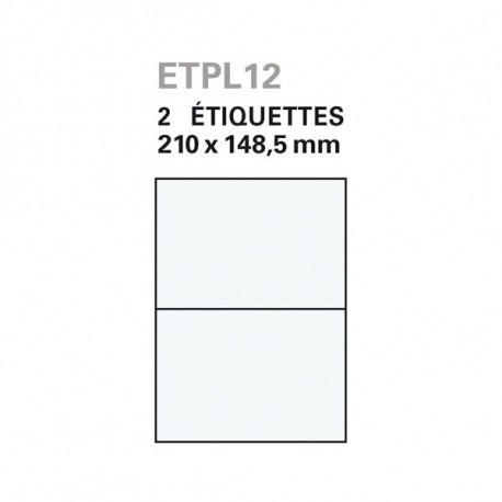 Etiquettes blanche laser GALIA 210mm x 148,5mm