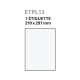 Etiquettes blanche laser 203mm x 297mm