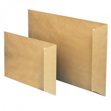 Pochette carton postale adhésive en carton kraft brun - 235x310 mm