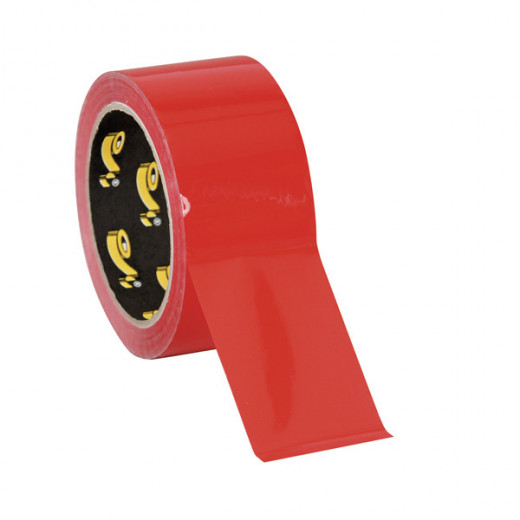 Ruban adhésif PP Acrylique couleur ROUGE opaque - 48 mm x 66 m x 28µ