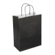 Sac kraft noir poignées torsadées