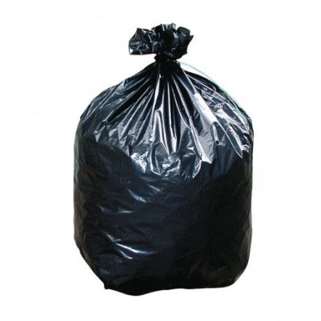 Boîte de 100 sacs poubelles 130 litres Noir très résistant 75