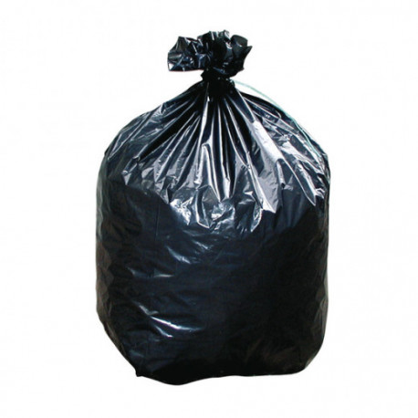 Sacs poubelle plastique noir 45 microns 130 litres