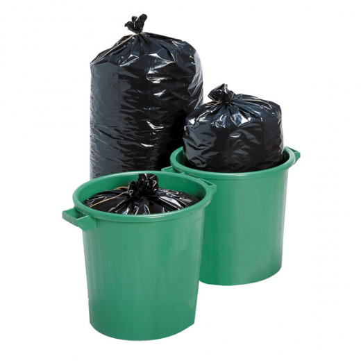 Sacs poubelles : 130 litres noir 82 x 115 cm