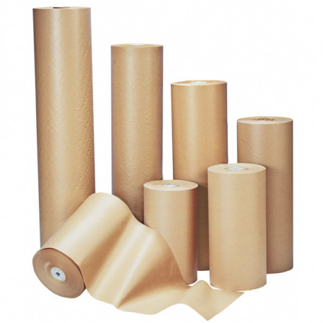 Papier kraft brun en rouleau 90g/m² 120cm x 250m