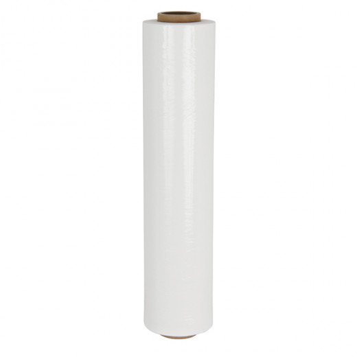 Film étirable Blanc Pour Palettes - 450 Mm X 270 M, Pré-étiré, Manuel, Polyéthylène 17µ, Lot De 1 Rouleau