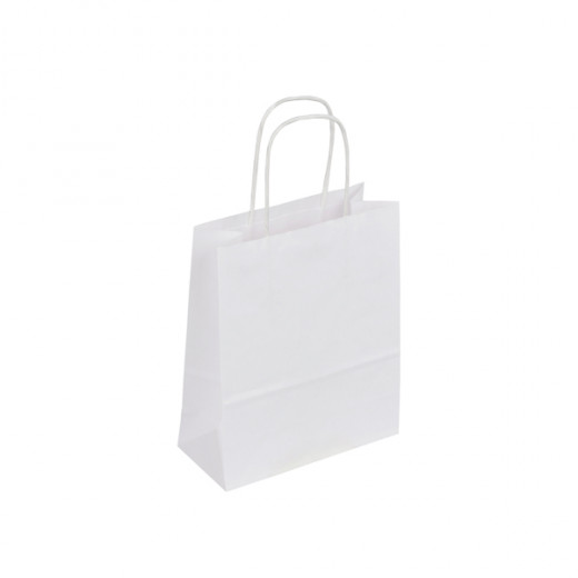 50 Sacs En Papier Kraft Avec Poignées - 14x8x22 Cm - Marron, Recyclables, Pour Emballage Cadeau, Shopping, DIY, Calendrier De L'Avent - 12