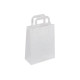 Sac kraft blanc poignées plates 22 x 10 x 28 cm