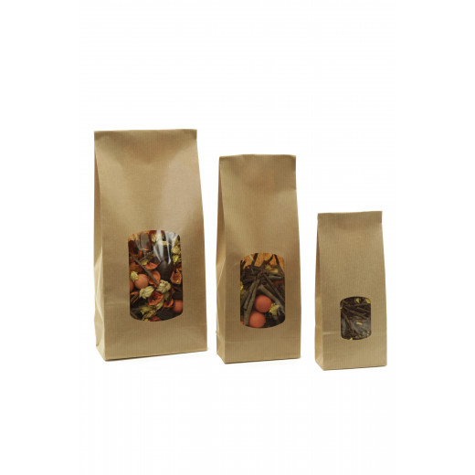 Sac kraft SOS avec fenêtre 9 x 5 x 20,5 cm