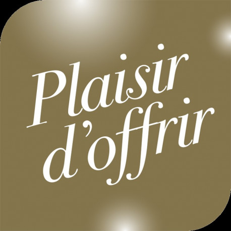 Etiquette cadeaux Plaisir d'offrir or 33 mm