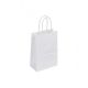 Paquet de 50 sacs kraft blanc poignées torsadées 32x12x44cm