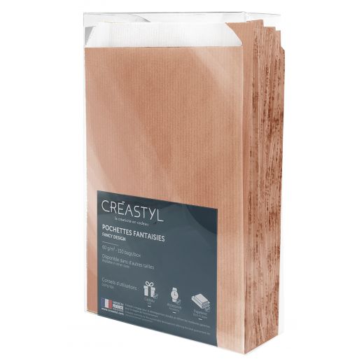 Sachet kraft cuivre 18 x 6 x 35 cm