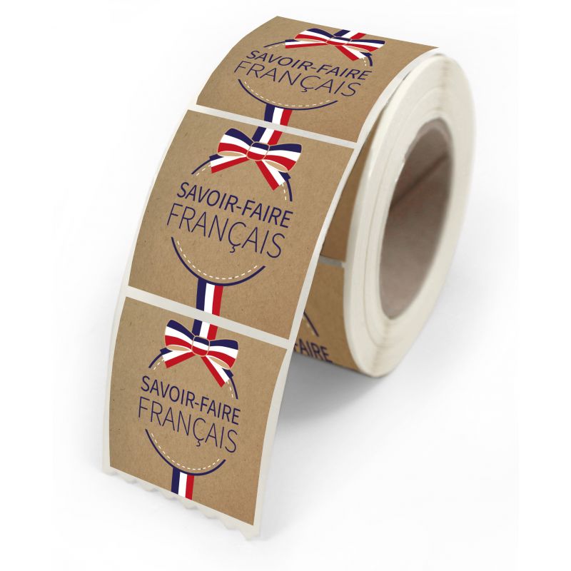 Etiquettes adhesives "SAVOIR FAIRE FRANCAIS" Carton Service