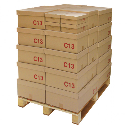 Boite type C Normes Automobile Double cannelure - fond + couvercle C13 - 400 x 300 x 200 mm