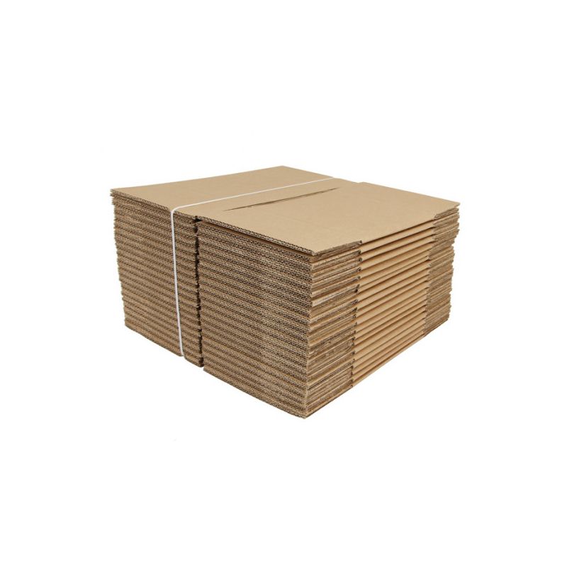 Carton Double Cannelure 70x70x70 Cm - Lot De 10 - Neuf