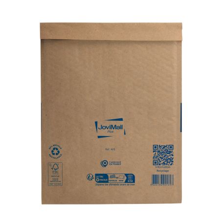Pochette matelassée bulles kraft recyclé 140g JoviMail Plus 270 x 360 mm