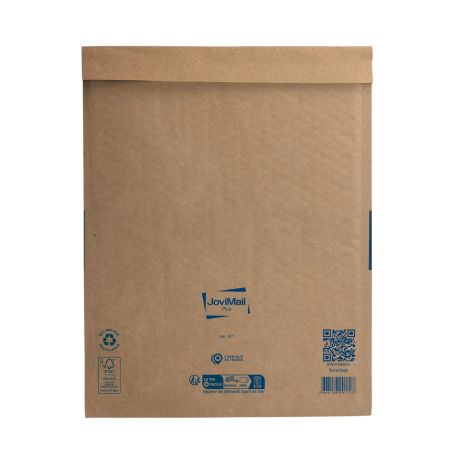 Pochette matelassée bulles kraft recyclé 140g JoviMail Plus 350 x 470 mm