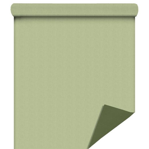 Papier cadeau kraft duo sauge / olive 70 cm x 50 m