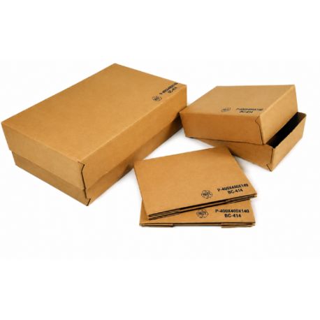 Caisse Téléscopiq 480x340x140/250mm Simple Cannelure  Dim Ext