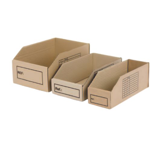 Bac Carton à Bec 300x200x150mm Brun