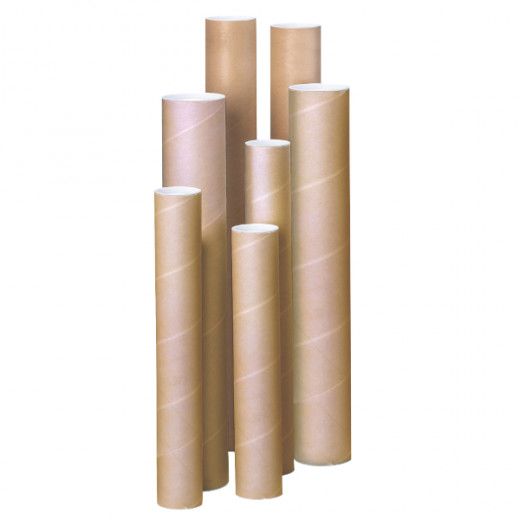 Tube Carton Rond 60x640mm Avec deux embouts plastique