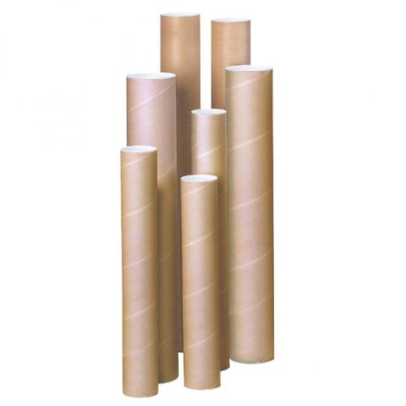 Tube Carton Rond 60x430mm Avec deux embouts plastique
