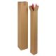 Tube Carton Carré 100x100x500mm Simple Cannelure B