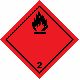 Rouleau de 1000 Etiquettes Gaz Inflammable Rouge 100x100mm