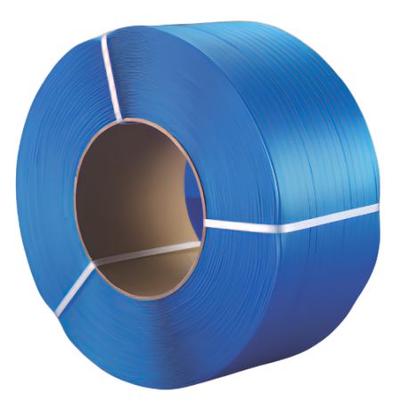 Bobine Feuillard PP 12x0,55mm Bleu Machine Mandrin ø280mm 2500ML