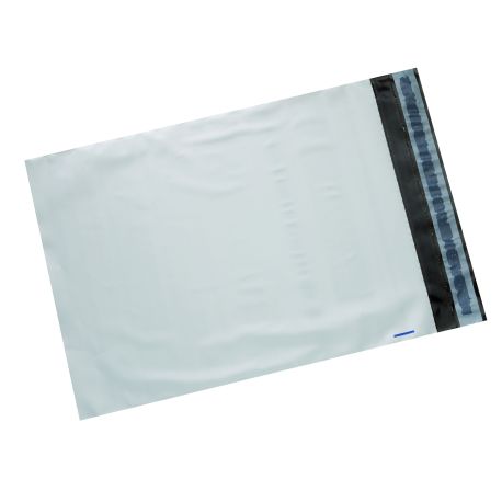 Pochette PE Expédition 260x400mm Blanc EXT Noir INT Rabat de 40mm