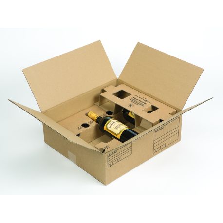 Caisse 3 Bouteilles 420x380x140mm Cart. No Limit Simple Cannelure C30